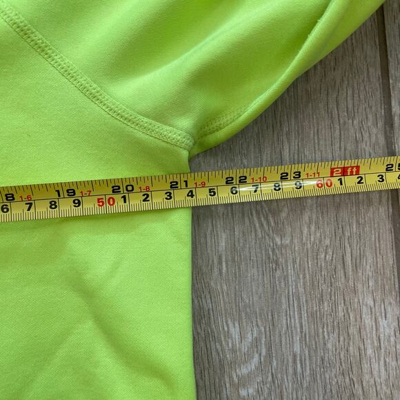 Nike Therma-FIT Neon Green Hoodie Size L Golf Fleece Pullover Sweatshirt - Picture 9 of 10